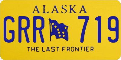 AK license plate GRR719