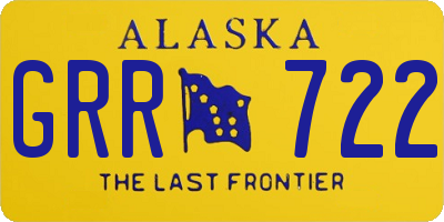 AK license plate GRR722