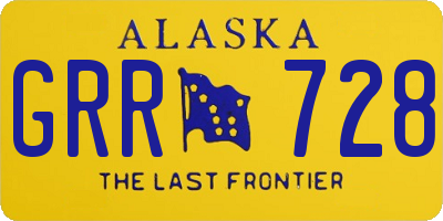 AK license plate GRR728