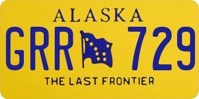 AK license plate GRR729