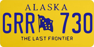AK license plate GRR730