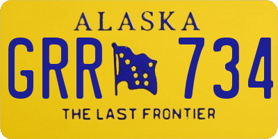 AK license plate GRR734