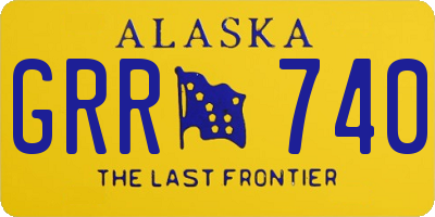 AK license plate GRR740