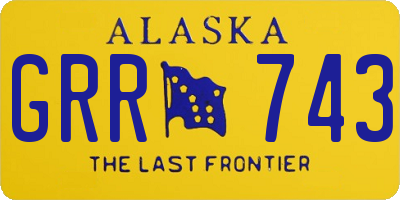 AK license plate GRR743
