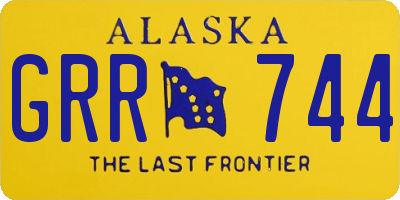AK license plate GRR744