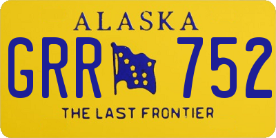 AK license plate GRR752