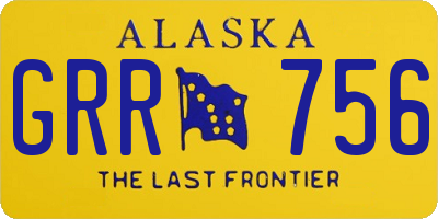 AK license plate GRR756