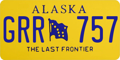 AK license plate GRR757