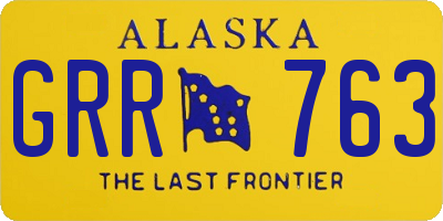 AK license plate GRR763