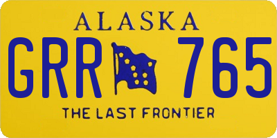 AK license plate GRR765