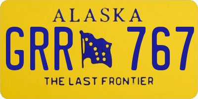 AK license plate GRR767