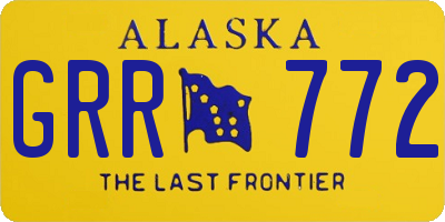 AK license plate GRR772
