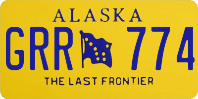 AK license plate GRR774