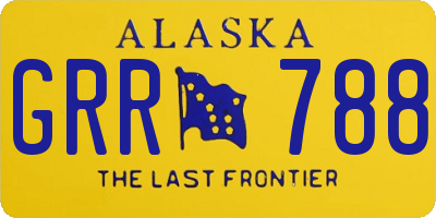 AK license plate GRR788