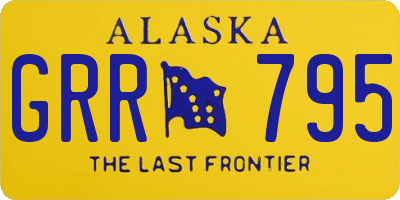 AK license plate GRR795