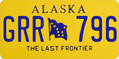 AK license plate GRR796