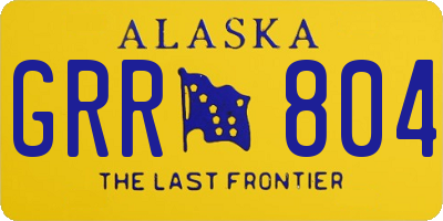 AK license plate GRR804