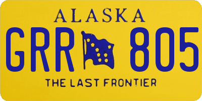 AK license plate GRR805