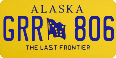 AK license plate GRR806