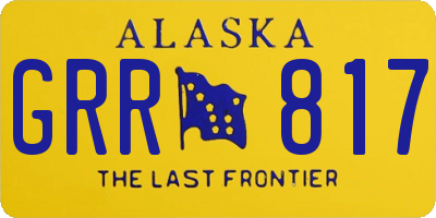AK license plate GRR817