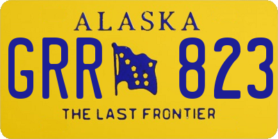 AK license plate GRR823