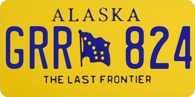 AK license plate GRR824