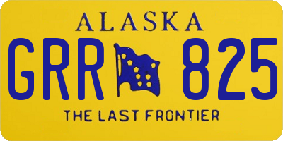 AK license plate GRR825