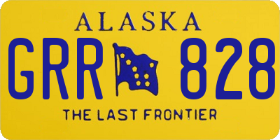 AK license plate GRR828