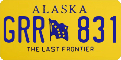 AK license plate GRR831