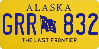 AK license plate GRR832