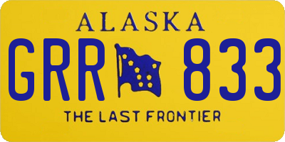 AK license plate GRR833