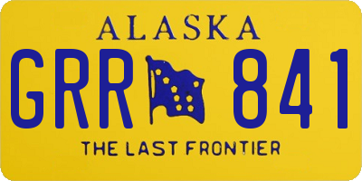 AK license plate GRR841