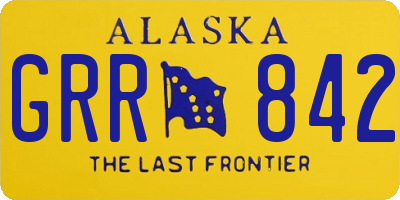 AK license plate GRR842