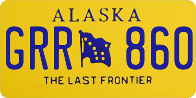 AK license plate GRR860