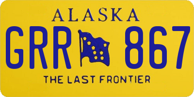 AK license plate GRR867