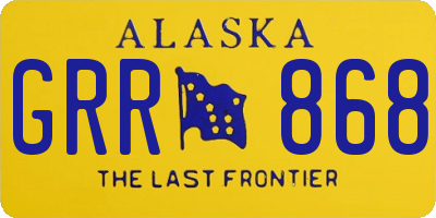 AK license plate GRR868