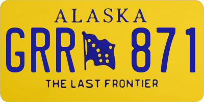 AK license plate GRR871