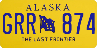 AK license plate GRR874