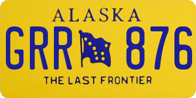 AK license plate GRR876
