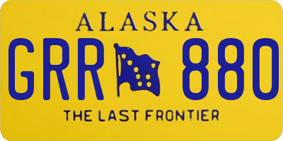 AK license plate GRR880