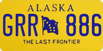 AK license plate GRR886