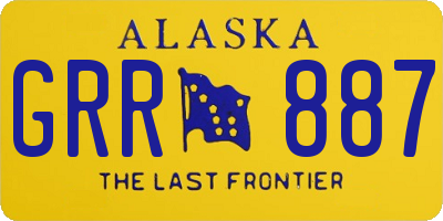 AK license plate GRR887