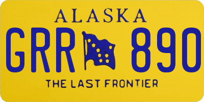 AK license plate GRR890