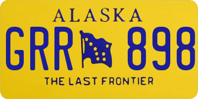 AK license plate GRR898