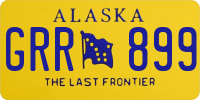 AK license plate GRR899