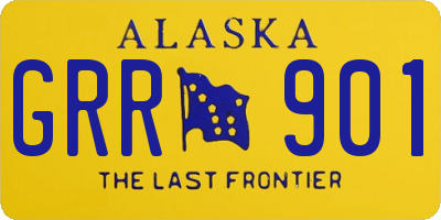 AK license plate GRR901