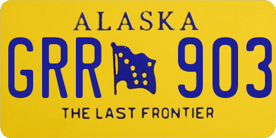AK license plate GRR903