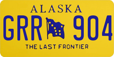 AK license plate GRR904