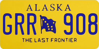 AK license plate GRR908