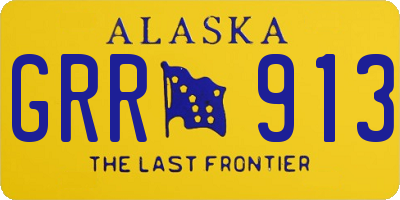 AK license plate GRR913